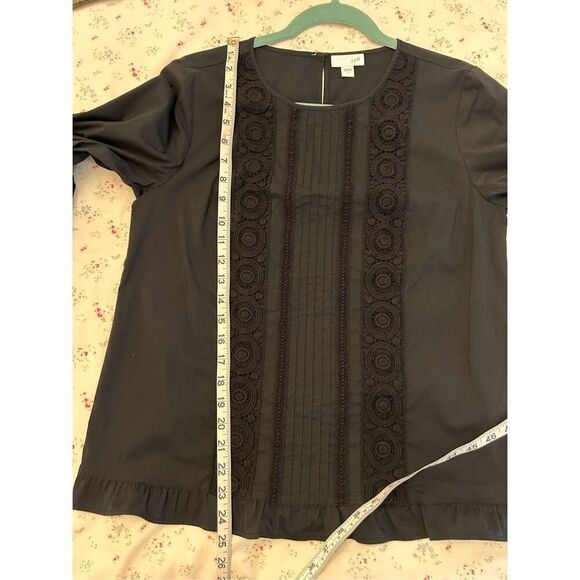 J. Jill Blouse Black Size Small EUC - Picture 5 of 9